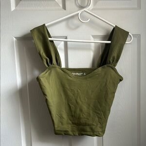 Abercrombie & Fitch Olive Green Women's Top